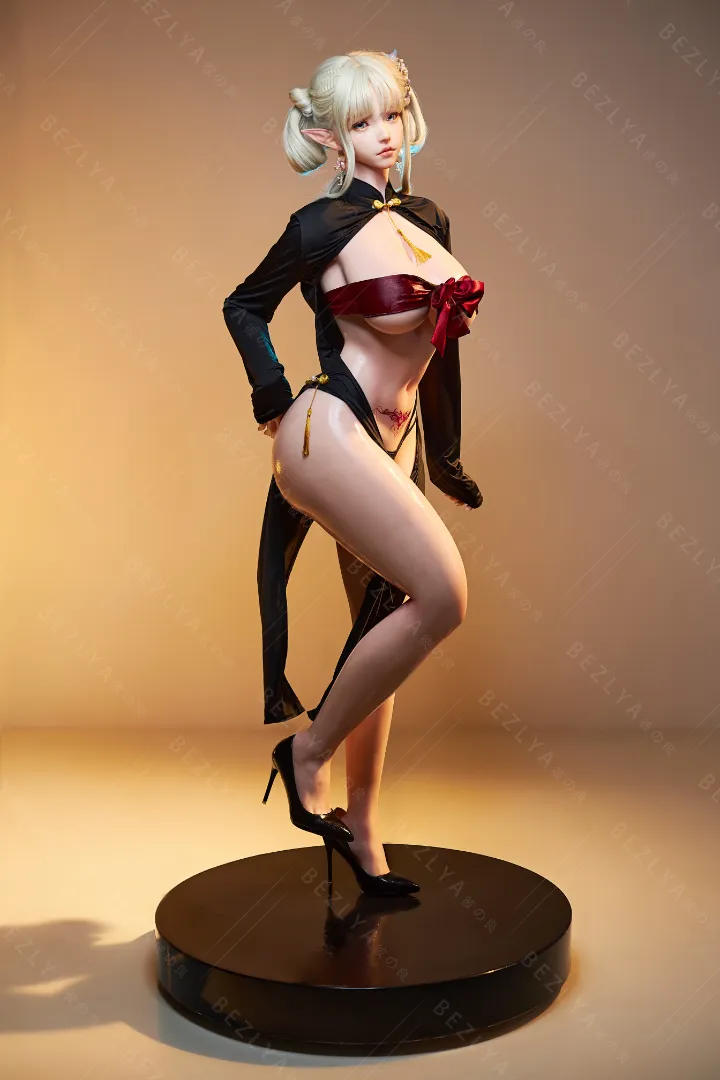 155cm (5ft1) G-Cup Ultra Make up Silicone Head + TPE Body Hybrid Sex Doll Kaliya, Head Kaliya